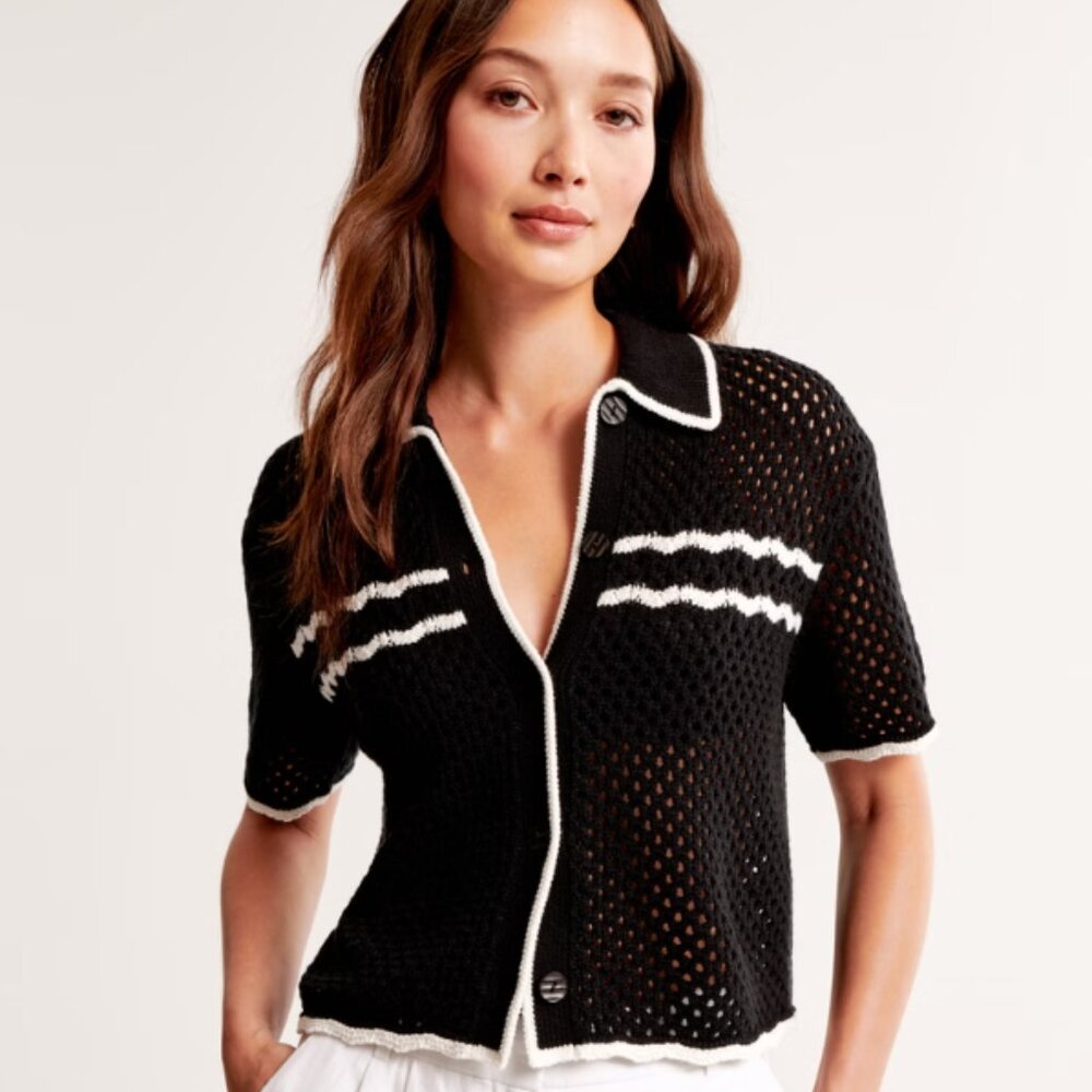 Abercrombie & Fitch Black Button Down Shirt